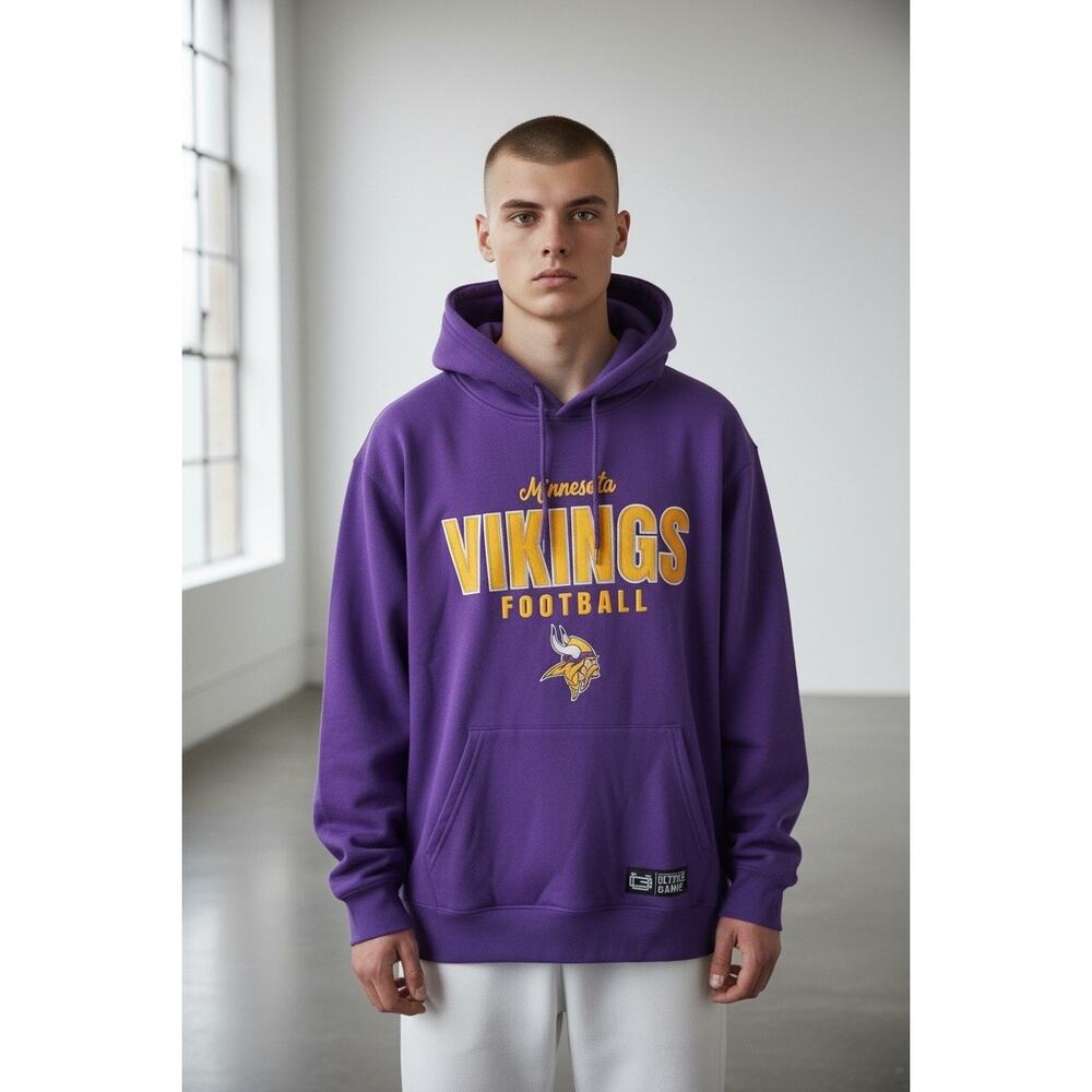Minnesota Vikings NFL Hoodie Purple Graphic Football NWT XL - Picture 3 of 6
